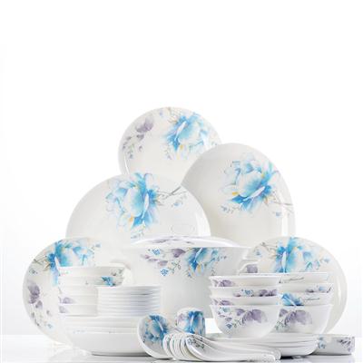 插逼视频h48头聆听花开骨瓷礼品餐具套装